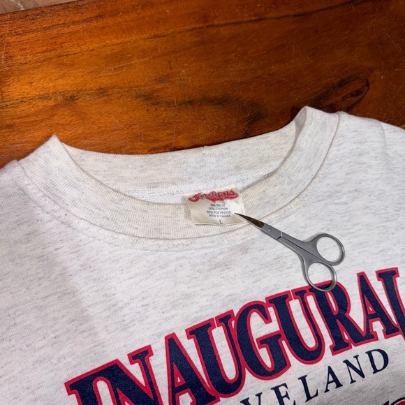 VTG Men’s Cleveland Indians Authentic ‘94 MLB Baseball Gray Sweatshirt L - Picture 4 of 7